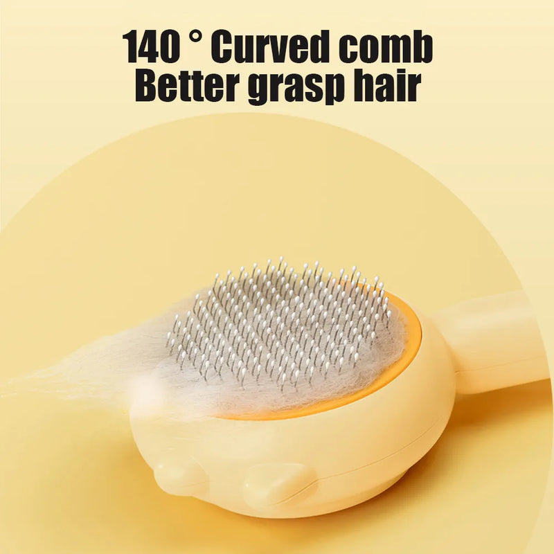 Escova Pet com Botão de Limpeza