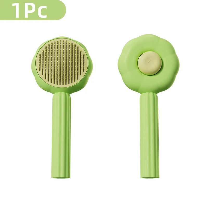 Escova Pet com Botão de Limpeza